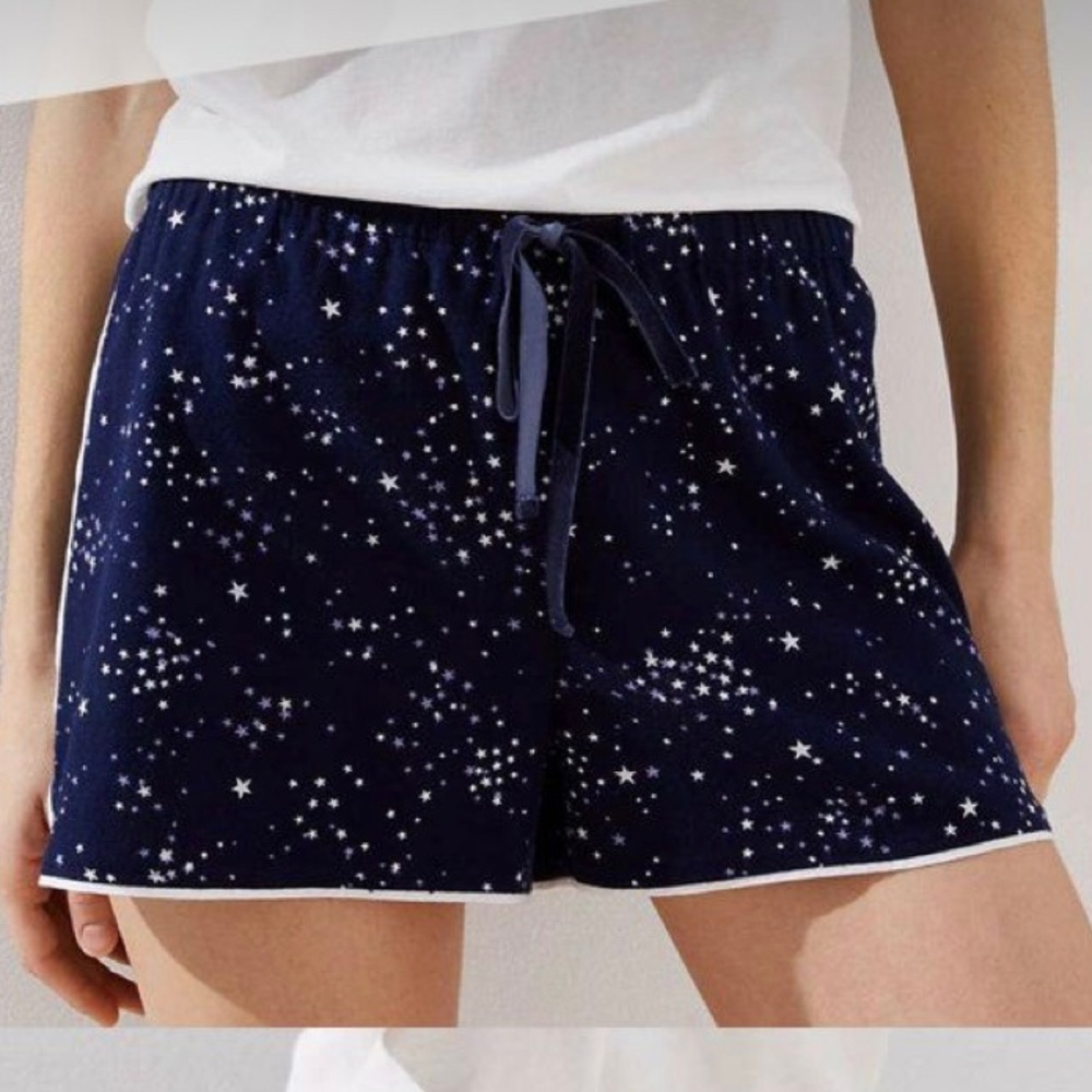 NWT LOFT Navy Blue Star Pajama Lounge Shorts
